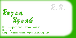 rozsa uzsak business card